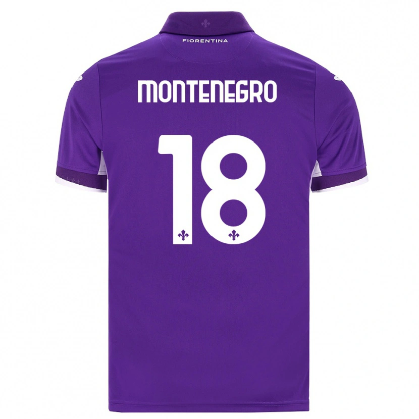Danxen Bambino Maglia Luca Montenegro #18 Viola Bianco Rosa Kit Gara Home 2026/27 Maglietta