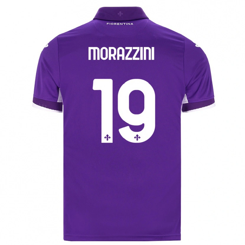Danxen Bambino Maglia Luigi Morazzini #19 Viola Bianco Rosa Kit Gara Home 2026/27 Maglietta