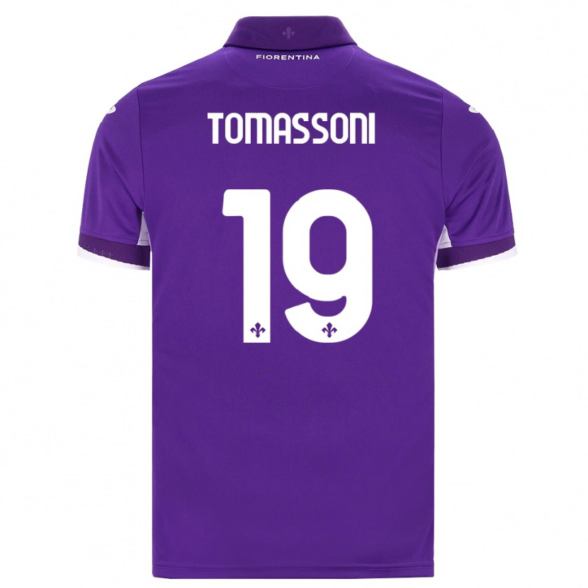 Danxen Bambino Maglia Emma Tomassoni #19 Viola Bianco Rosa Kit Gara Home 2026/27 Maglietta