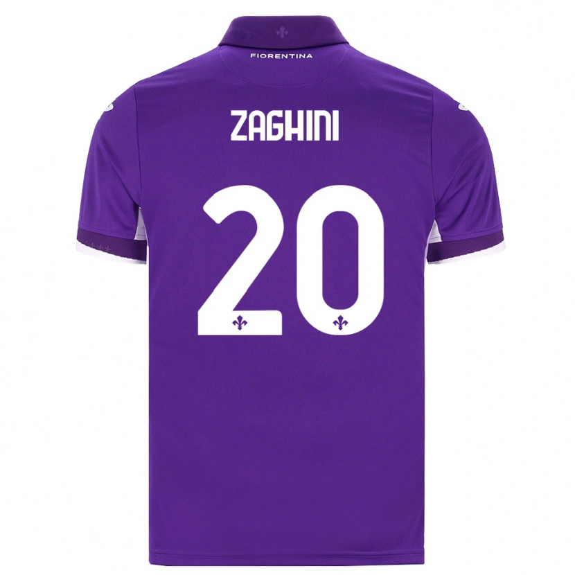 Danxen Bambino Maglia Alice Zaghini #20 Viola Bianco Rosa Kit Gara Home 2026/27 Maglietta