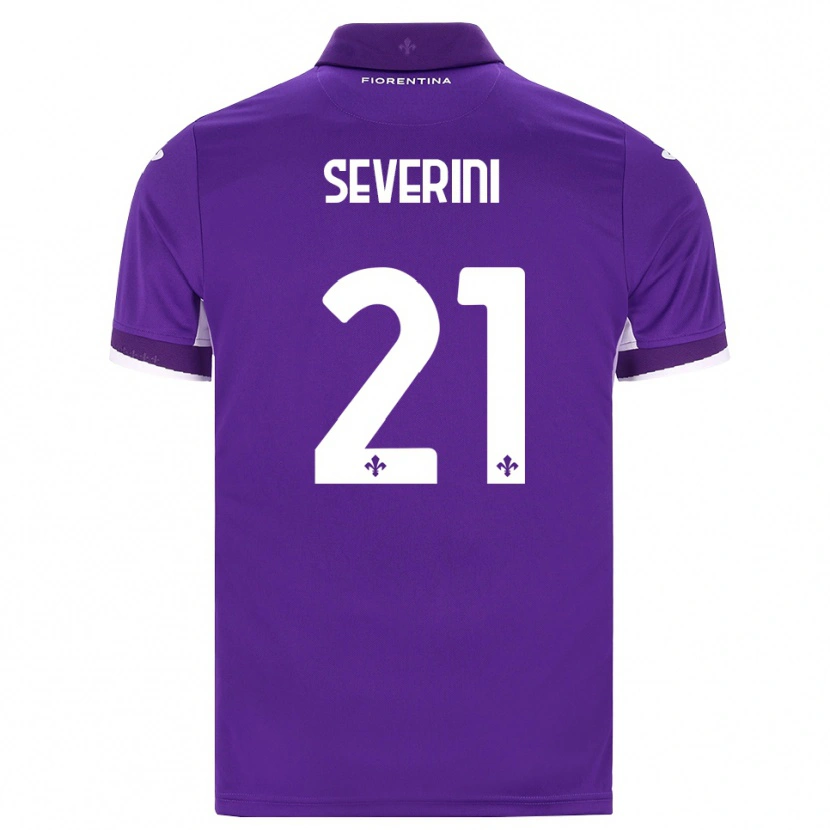 Danxen Bambino Maglia Emma Severini #21 Viola Bianco Rosa Kit Gara Home 2026/27 Maglietta