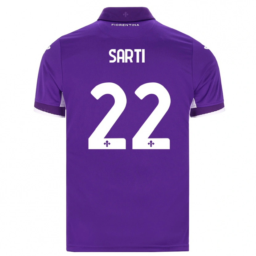 Danxen Bambino Maglia Alessia Sarti #22 Viola Bianco Rosa Kit Gara Home 2026/27 Maglietta