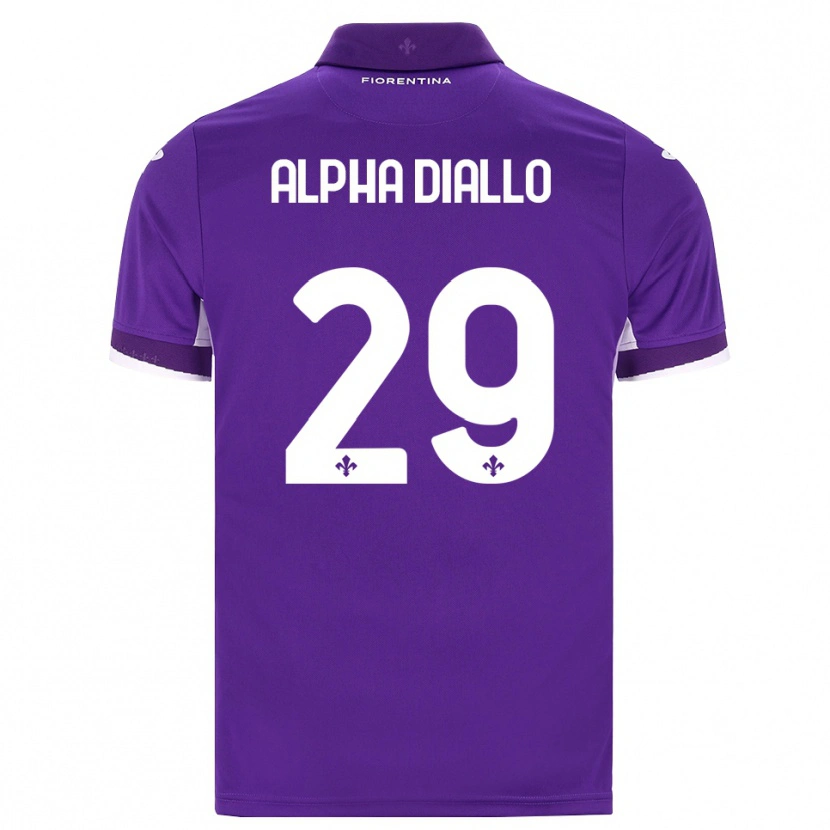 Danxen Bambino Maglia Alpha Diallo #29 Viola Bianco Rosa Kit Gara Home 2026/27 Maglietta