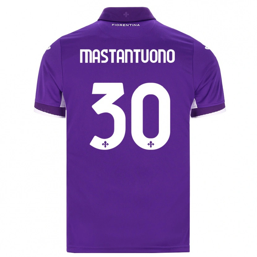 Danxen Bambino Maglia Franco Mastantuono #30 Viola Bianco Rosa Kit Gara Home 2026/27 Maglietta