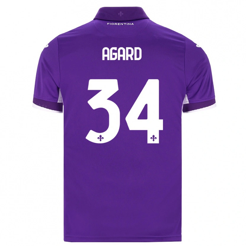 Danxen Bambino Maglia Laura Agard #34 Viola Bianco Rosa Kit Gara Home 2026/27 Maglietta