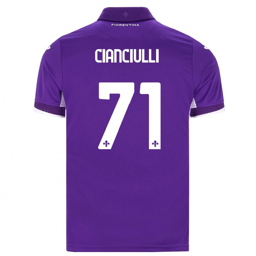 Danxen Bambino Maglia Salvatore Cianciulli #71 Viola Bianco Rosa Kit Gara Home 2026/27 Maglietta