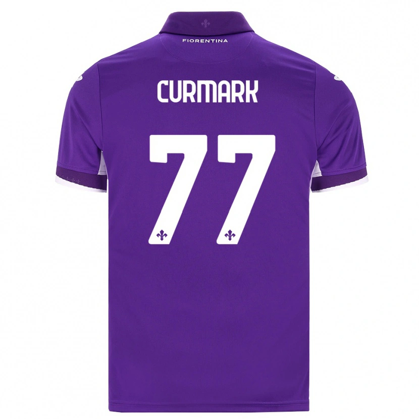 Danxen Bambino Maglia Filippa Curmark #77 Viola Bianco Rosa Kit Gara Home 2026/27 Maglietta