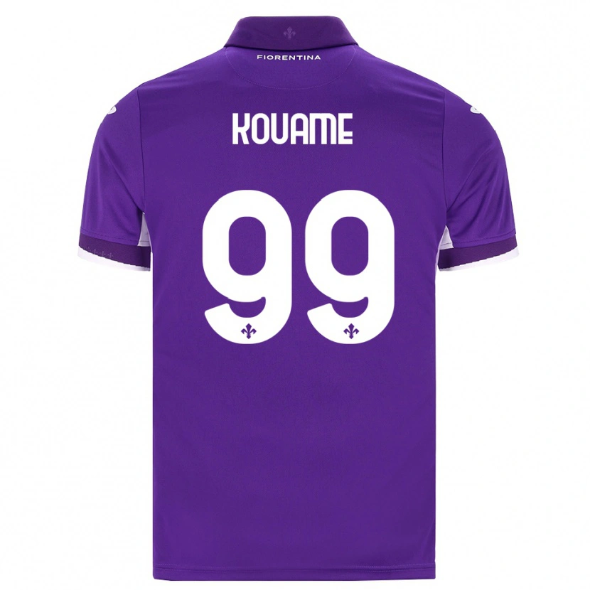 Danxen Bambino Maglia Christian Kouame #99 Viola Bianco Rosa Kit Gara Home 2026/27 Maglietta
