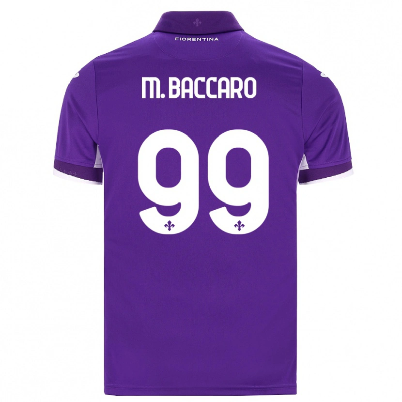 Danxen Bambino Maglia Giulia Maria Baccaro #99 Viola Bianco Rosa Kit Gara Home 2026/27 Maglietta