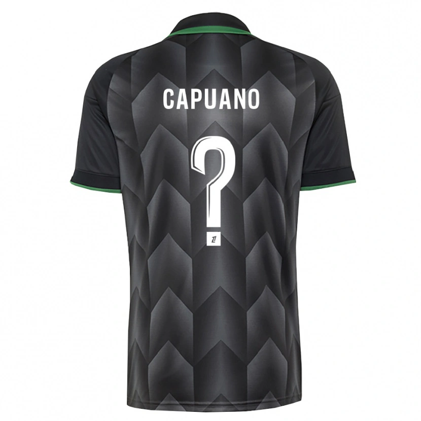 Danxen Bambino Maglia Gabin Capuano #0 Verde Bianco Nero Kit Gara Away 2026/27 Maglietta