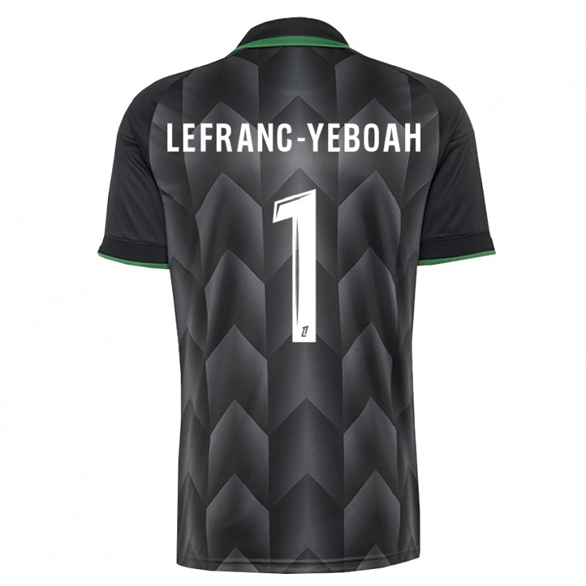 Danxen Bambino Maglia Daïvy Lefranc-Yeboah #1 Verde Bianco Nero Kit Gara Away 2026/27 Maglietta