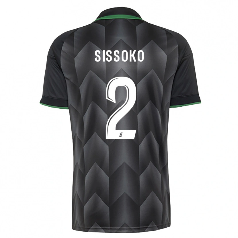 Danxen Bambino Maglia Mustapha Sissoko #2 Verde Bianco Nero Kit Gara Away 2026/27 Maglietta