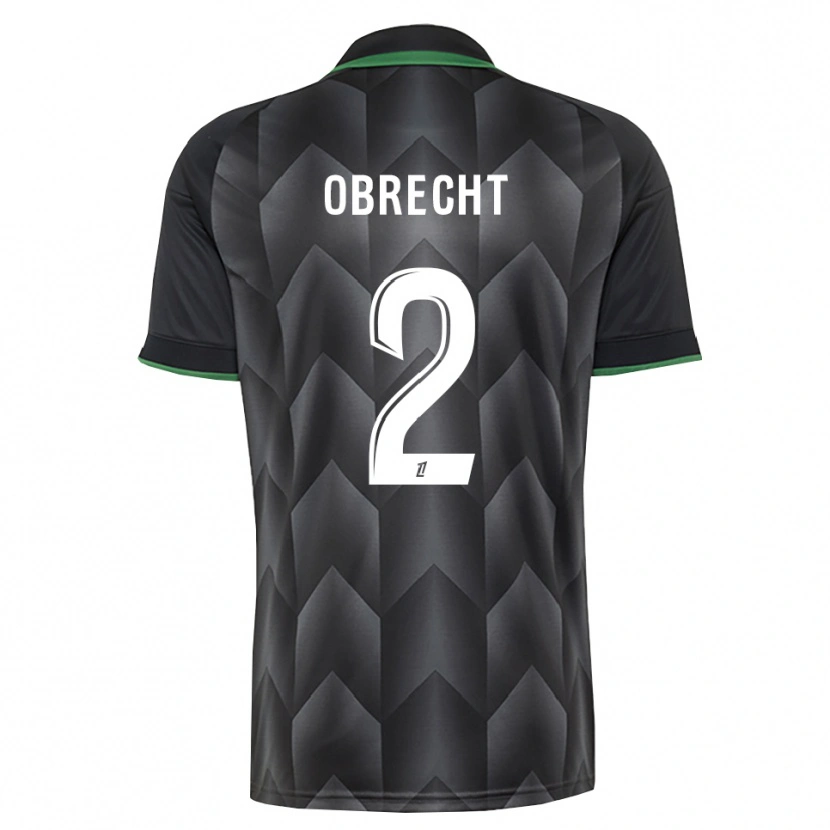 Danxen Bambino Maglia Laura Obrecht #2 Verde Bianco Nero Kit Gara Away 2026/27 Maglietta