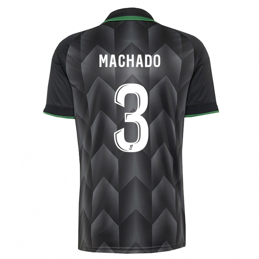 Danxen Bambino Maglia Deiver Machado #3 Verde Bianco Nero Kit Gara Away 2026/27 Maglietta