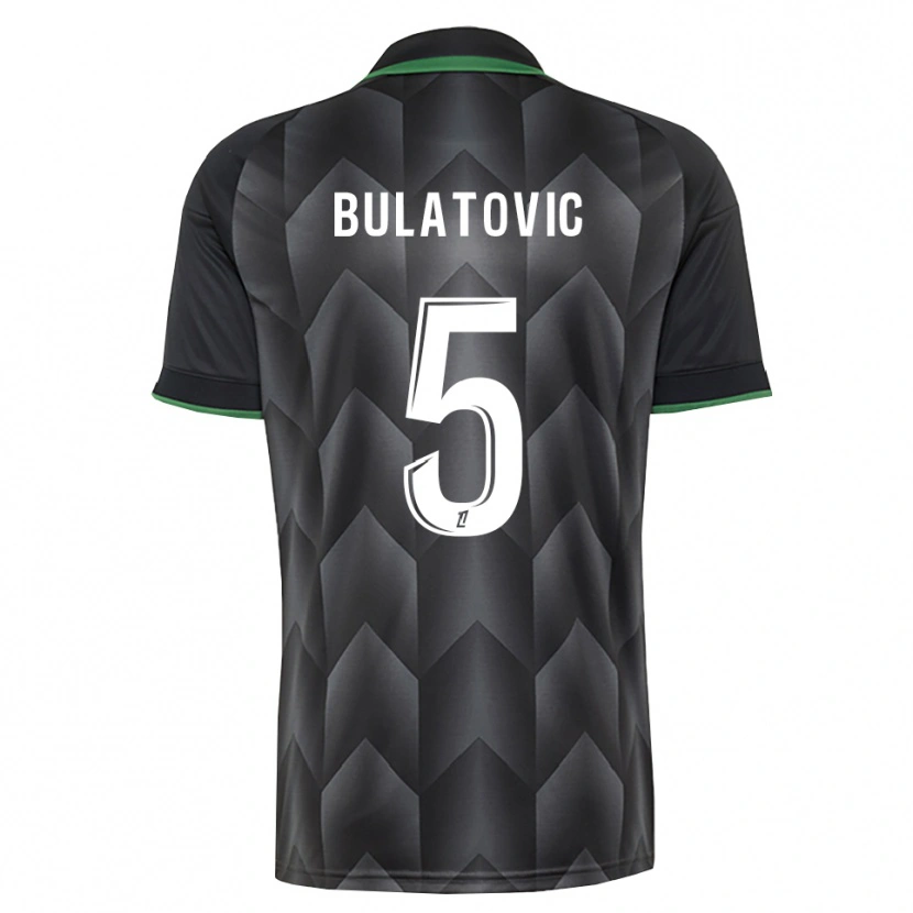 Danxen Bambino Maglia Andrija Bulatovic #5 Verde Bianco Nero Kit Gara Away 2026/27 Maglietta