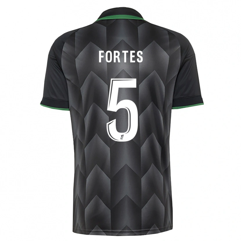 Danxen Bambino Maglia Steven Fortes #5 Verde Bianco Nero Kit Gara Away 2026/27 Maglietta