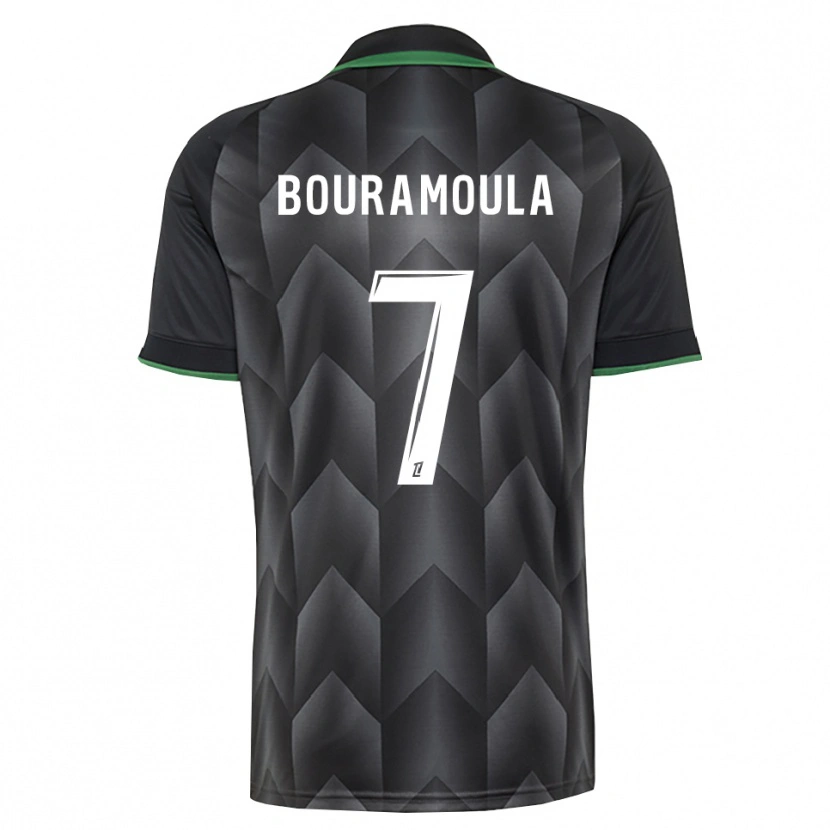 Danxen Bambino Maglia Ilies Bouramoula #7 Verde Bianco Nero Kit Gara Away 2026/27 Maglietta