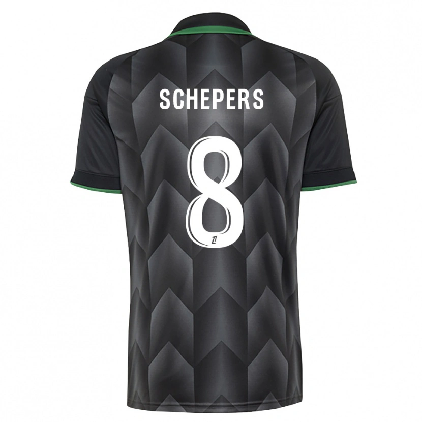 Danxen Bambino Maglia Marie Schepers #8 Verde Bianco Nero Kit Gara Away 2026/27 Maglietta