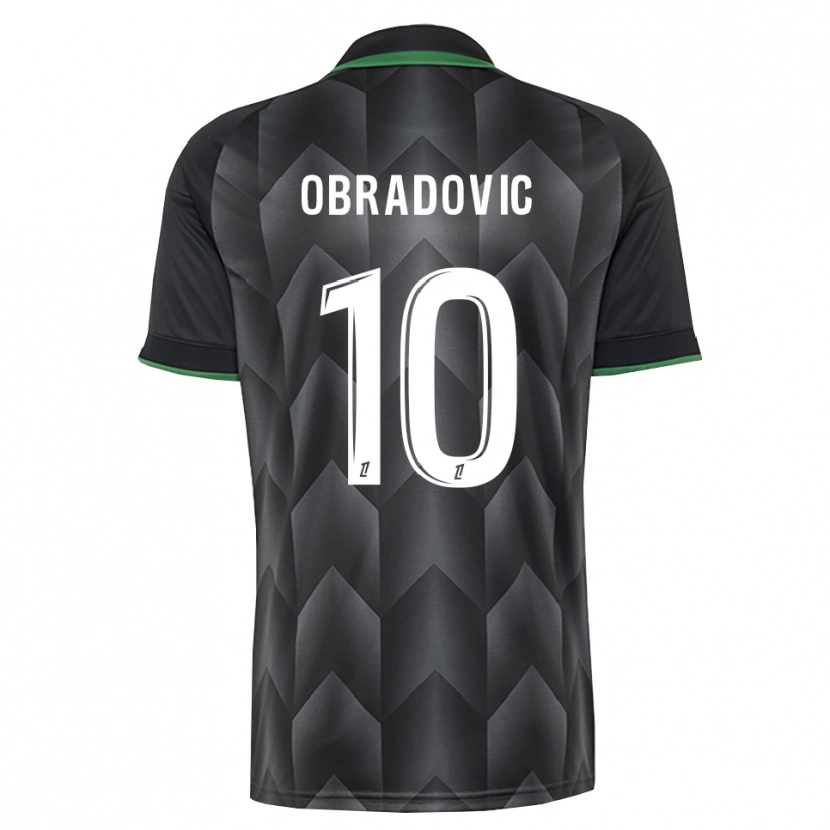 Danxen Bambino Maglia Ognjen Obradovic #10 Verde Bianco Nero Kit Gara Away 2026/27 Maglietta