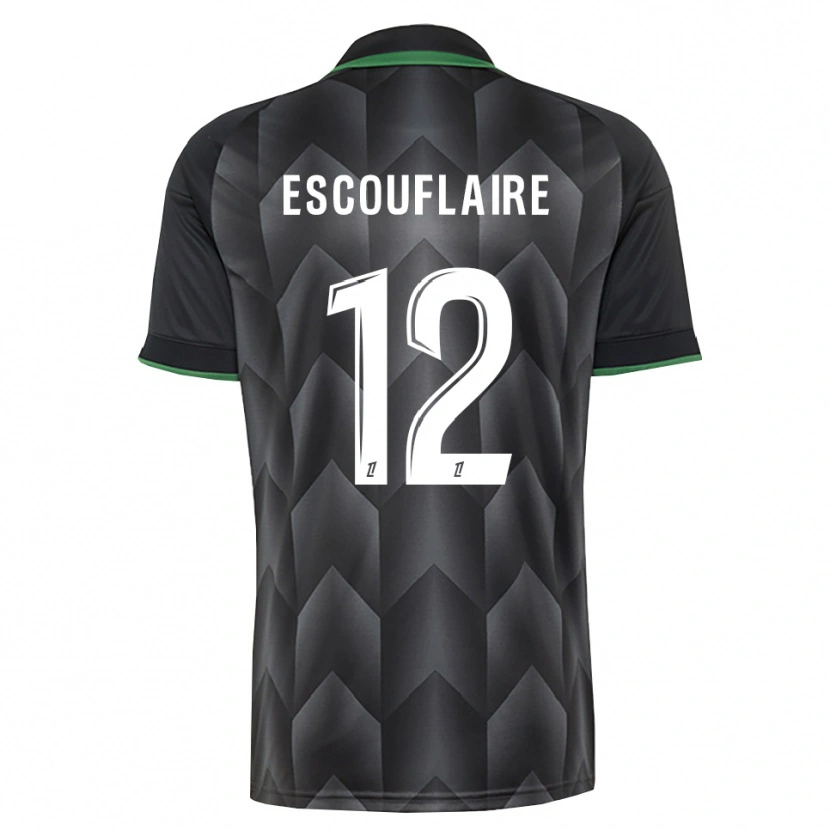 Danxen Bambino Maglia Mattéo Escouflaire #12 Verde Bianco Nero Kit Gara Away 2026/27 Maglietta