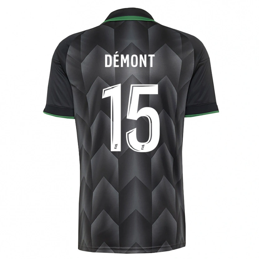 Danxen Bambino Maglia Ange Démont #15 Verde Bianco Nero Kit Gara Away 2026/27 Maglietta