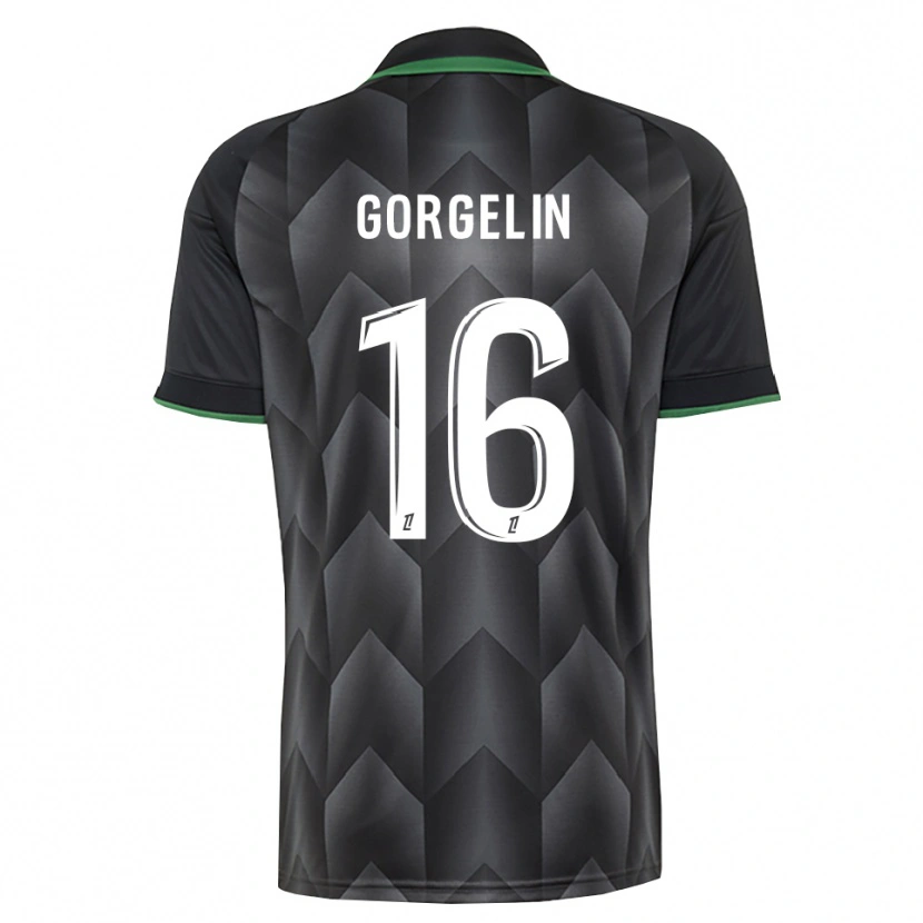 Danxen Bambino Maglia Mathieu Gorgelin #16 Verde Bianco Nero Kit Gara Away 2026/27 Maglietta