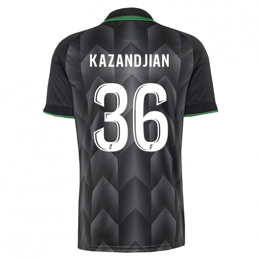 Danxen Bambino Maglia Lara Kazandjian #36 Verde Bianco Nero Kit Gara Away 2026/27 Maglietta