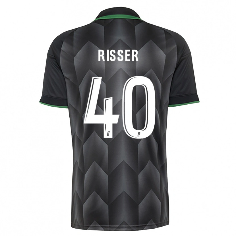 Danxen Bambino Maglia Robin Risser #40 Verde Bianco Nero Kit Gara Away 2026/27 Maglietta