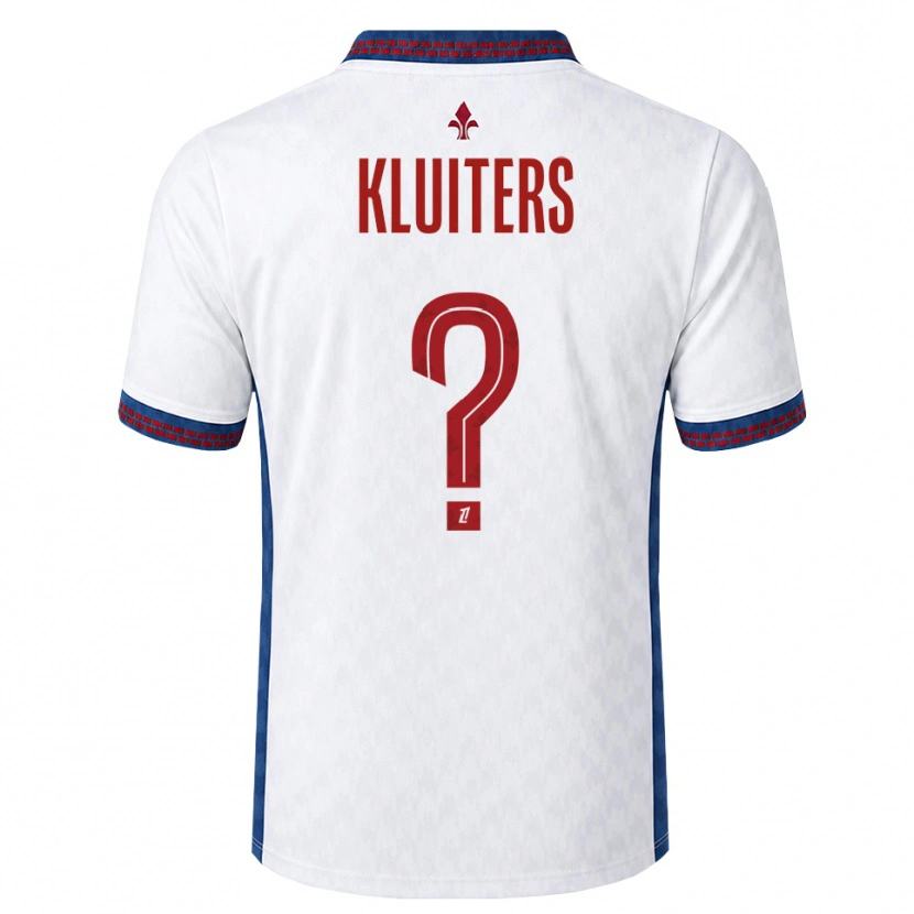 Danxen Bambino Maglia Luuk Kluiters #0 Rosso Bianco Blu Kit Gara Away 2026/27 Maglietta