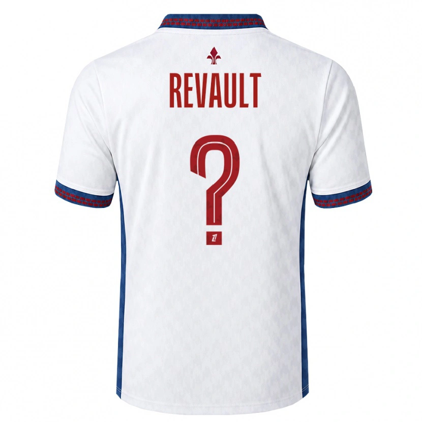 Danxen Bambino Maglia Joris Revault #0 Rosso Bianco Blu Kit Gara Away 2026/27 Maglietta
