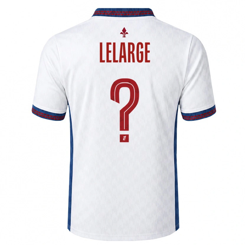 Danxen Bambino Maglia Claire Lelarge #0 Rosso Bianco Blu Kit Gara Away 2026/27 Maglietta