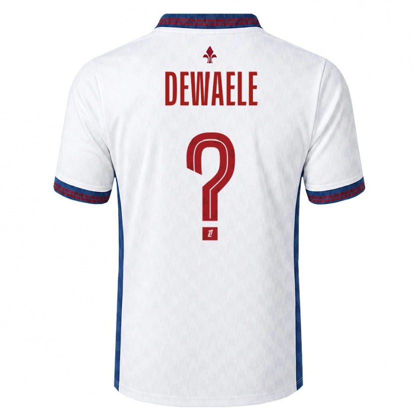 Danxen Bambino Maglia Élina Dewaele #0 Rosso Bianco Blu Kit Gara Away 2026/27 Maglietta