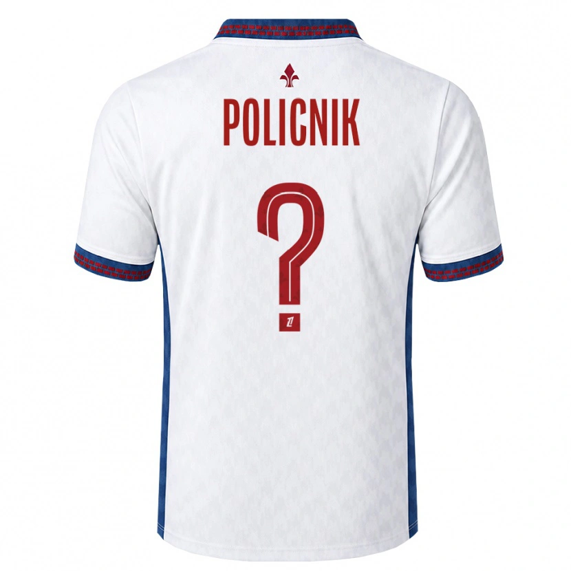 Danxen Bambino Maglia Valéryane Policnik #0 Rosso Bianco Blu Kit Gara Away 2026/27 Maglietta