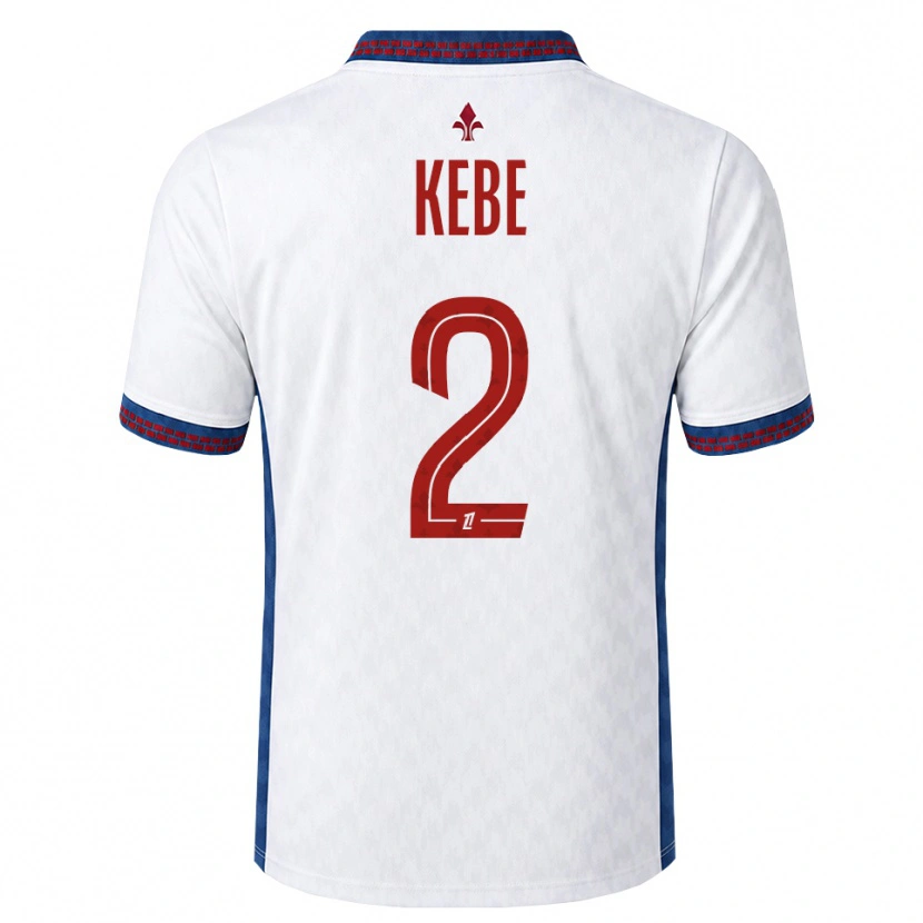 Danxen Bambino Maglia Hamadi Kebe #2 Rosso Bianco Blu Kit Gara Away 2026/27 Maglietta