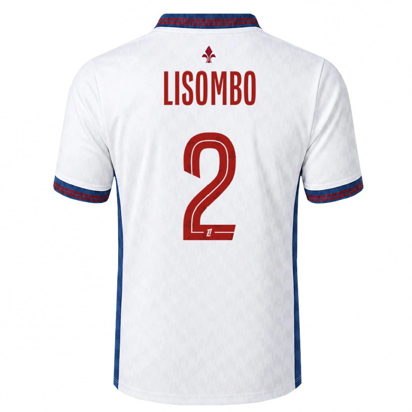 Danxen Bambino Maglia Lougy Lisombo #2 Rosso Bianco Blu Kit Gara Away 2026/27 Maglietta