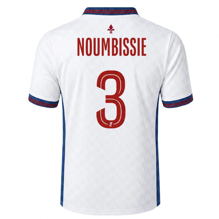 Danxen Bambino Maglia Stéphane Noumbissie #3 Rosso Bianco Blu Kit Gara Away 2026/27 Maglietta