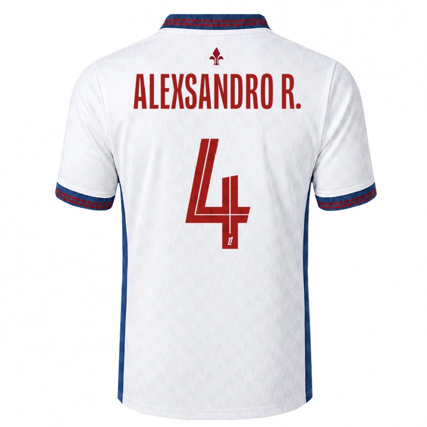Danxen Bambino Maglia Alexsandro Victor De Souza Ribeiro #4 Rosso Bianco Blu Kit Gara Away 2026/27 Maglietta