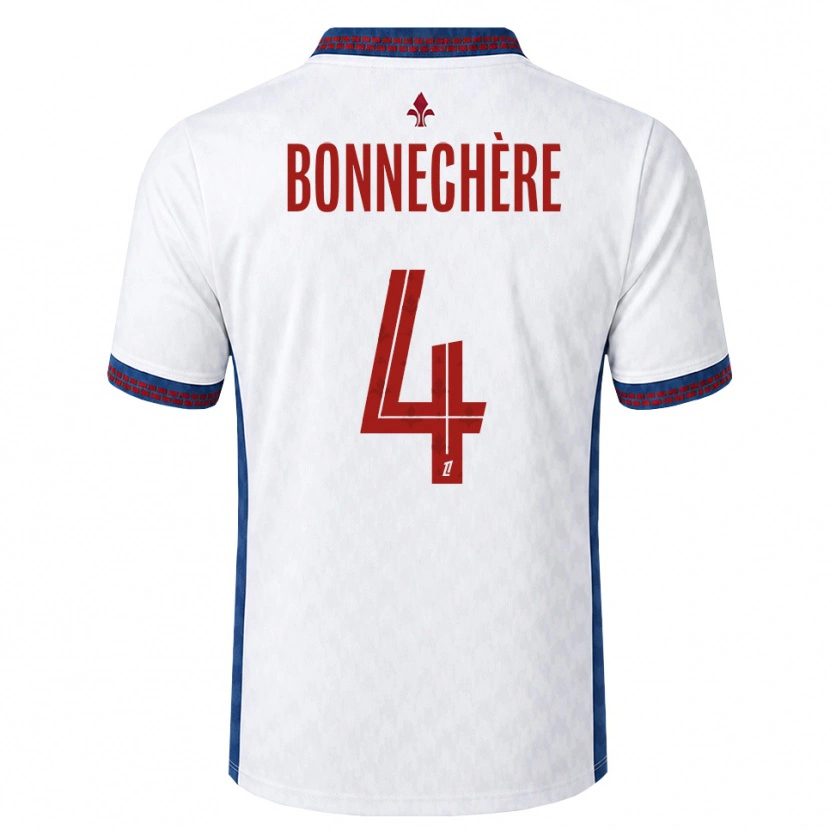 Danxen Bambino Maglia Victor Bonnechère #4 Rosso Bianco Blu Kit Gara Away 2026/27 Maglietta
