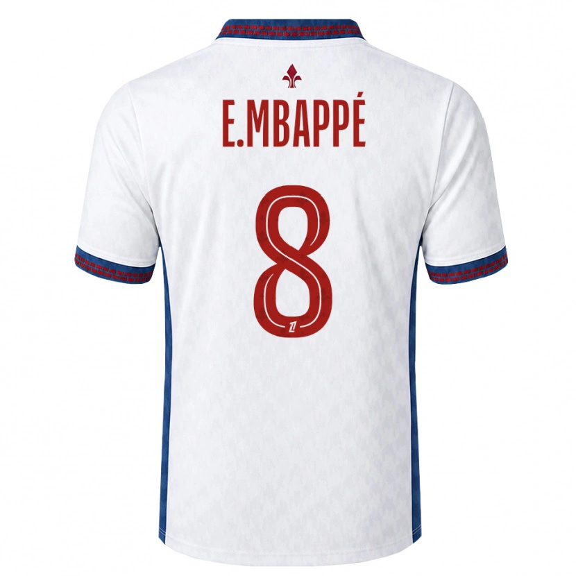 Danxen Bambino Maglia Ethan Mbappé #8 Rosso Bianco Blu Kit Gara Away 2026/27 Maglietta