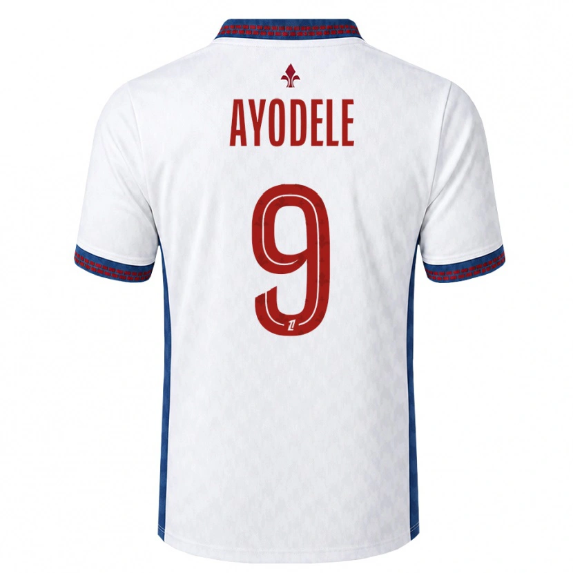 Danxen Bambino Maglia Adeshina Ayodele #9 Rosso Bianco Blu Kit Gara Away 2026/27 Maglietta