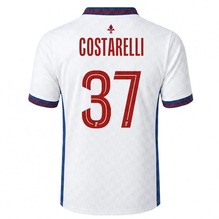 Danxen Bambino Maglia Morgan Costarelli #37 Rosso Bianco Blu Kit Gara Away 2026/27 Maglietta