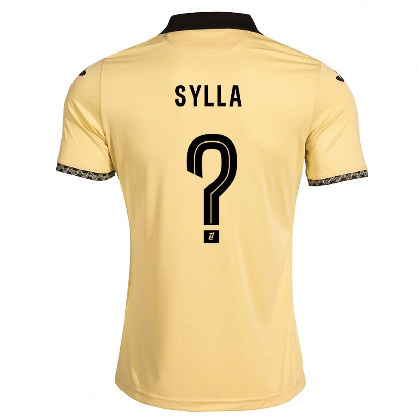Danxen Bambino Maglia Dembo Sylla #0 Bianco Avorio Nero Kit Gara Away 2026/27 Maglietta