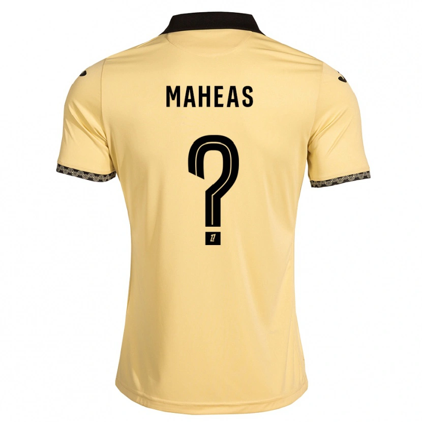 Danxen Bambino Maglia Paul Maheas #0 Bianco Avorio Nero Kit Gara Away 2026/27 Maglietta