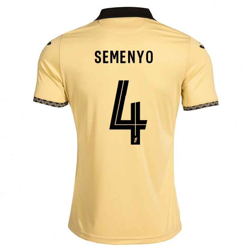 Danxen Bambino Maglia Jai Semenyo #4 Bianco Avorio Nero Kit Gara Away 2026/27 Maglietta