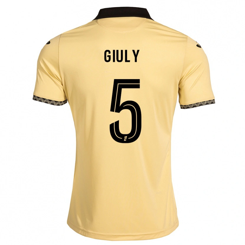 Danxen Bambino Maglia Jade Giuly #5 Bianco Avorio Nero Kit Gara Away 2026/27 Maglietta