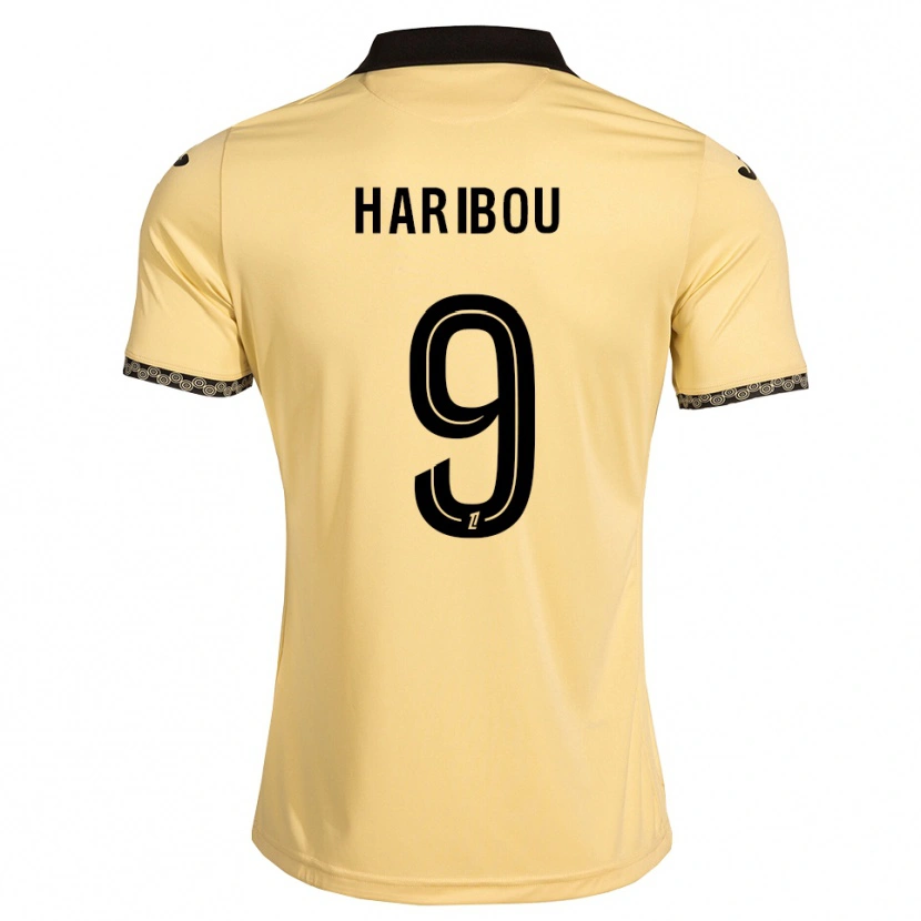 Danxen Bambino Maglia Samir Haribou #9 Bianco Avorio Nero Kit Gara Away 2026/27 Maglietta