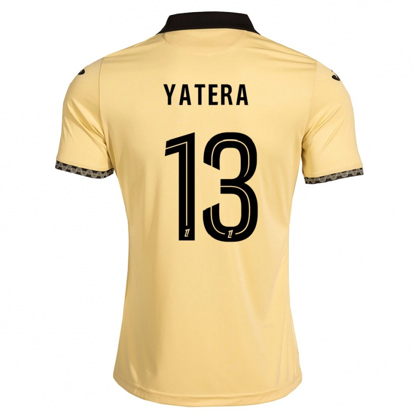 Danxen Bambino Maglia Demba Yatera #13 Bianco Avorio Nero Kit Gara Away 2026/27 Maglietta