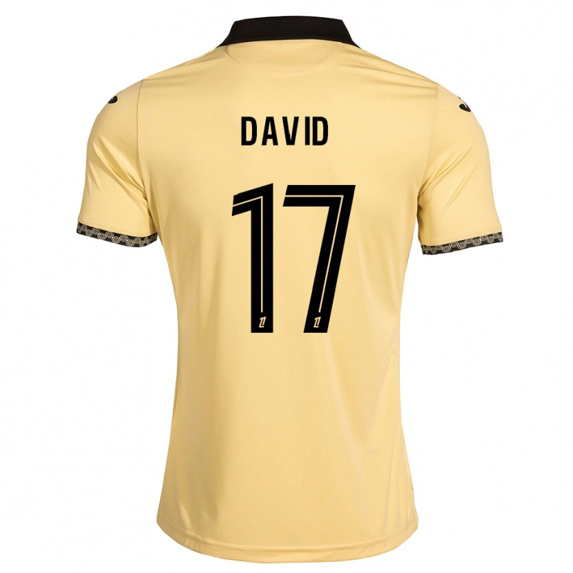 Danxen Bambino Maglia Dune David #17 Bianco Avorio Nero Kit Gara Away 2026/27 Maglietta