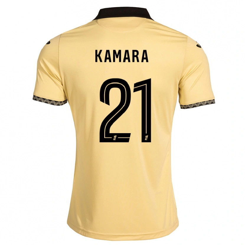 Danxen Bambino Maglia Bingourou Kamara #21 Bianco Avorio Nero Kit Gara Away 2026/27 Maglietta