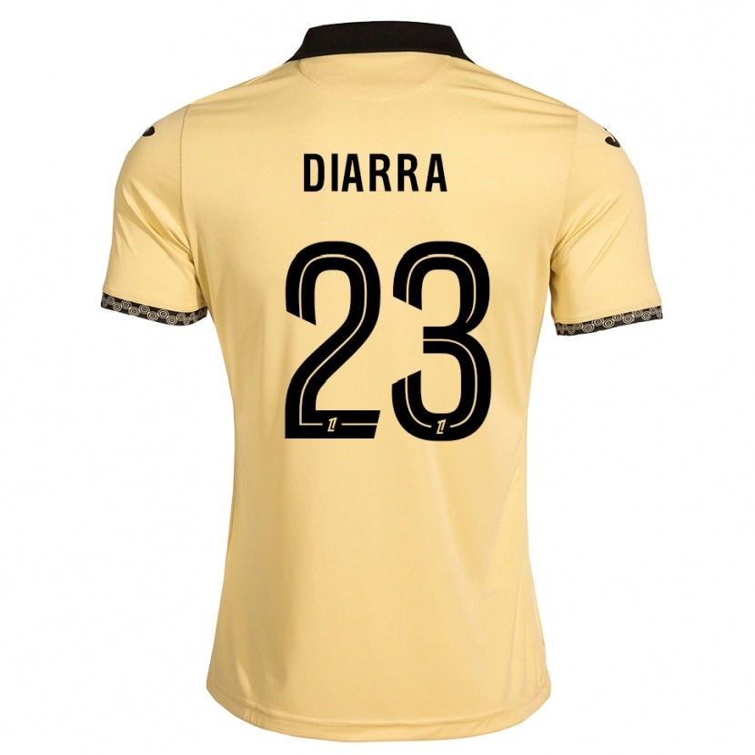 Danxen Bambino Maglia Stéphane Diarra #23 Bianco Avorio Nero Kit Gara Away 2026/27 Maglietta